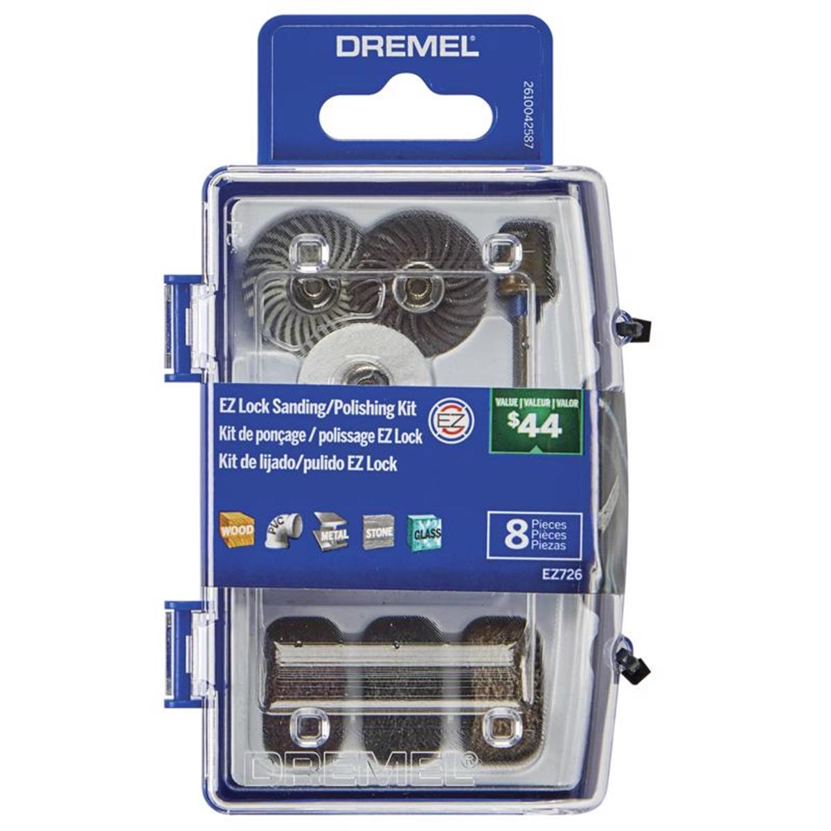Dremel 2025088 EZ Lock Sanding & Polishing Kit&#44; 8 Piece