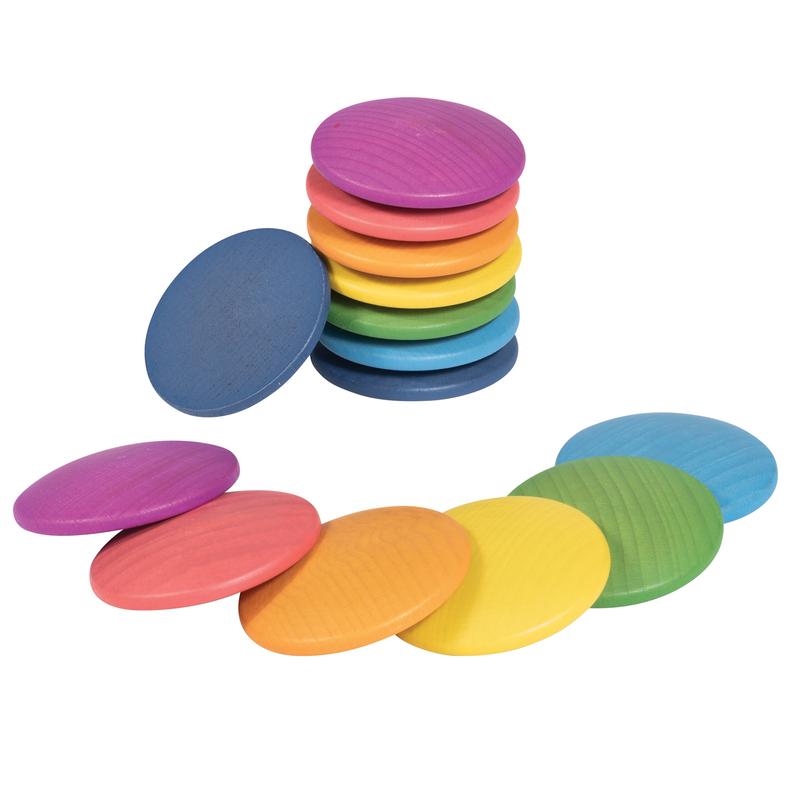 Learning Advantage CTU73997 Rainbow Wooden Discs