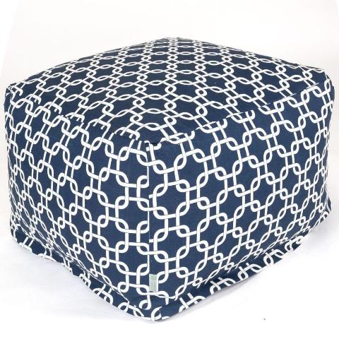 Majestic Home Goods Majestic Home Navy Blue Links Large Ottoman