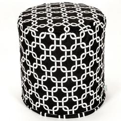 Majestic Home Goods Majestic Home Black Links Small Pouf