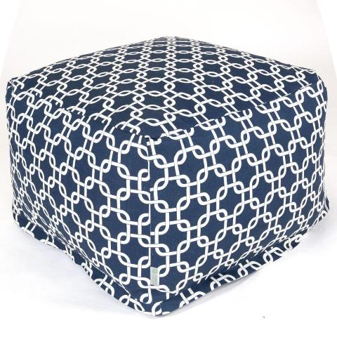 Majestic Home Goods Majestic Home Navy Blue Links Large Ottoman