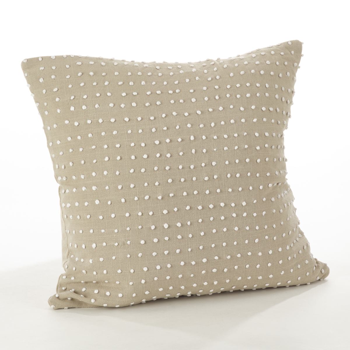 SARO LIFESTYLE SARO 0006.N20S 20 in. French Knot Design Down Filled Cotton Throw Pillow  Natural