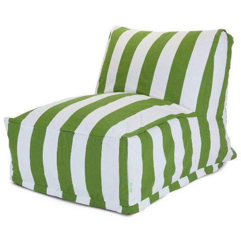 Majestic Home Goods Majestic Home Sage Vertical Stripe Bean Bag Chair Lounger