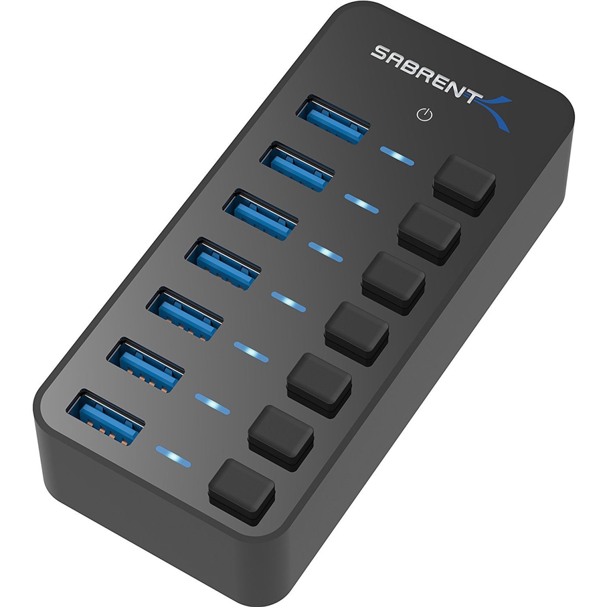 Sabrent HB-BUP7 Individual Power Switches & LEDs 7-Port USB 3.0 Hub
