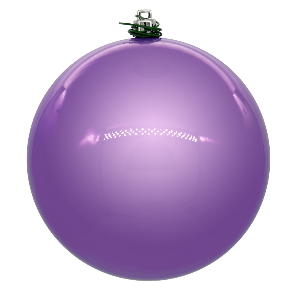 Vickerman N590886DPV 3 in. Pearl UV Drill Ball Ornament&#44; Lavender - Bag of 12