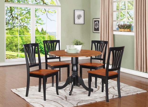 GSI Homestyles 5 Piece Small Kitchen Table and Chairs Set-Kitchen Table and 4 Kitchen Chairs