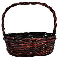 Wald Imports 1612-14 14 in. Oval Dark Willow Basket&#44; Brown