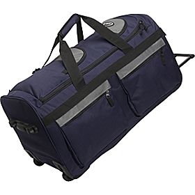 Luggage America SRD-33-DL Sports Plus 33&quot; 8 Pocket Rolling Duffel