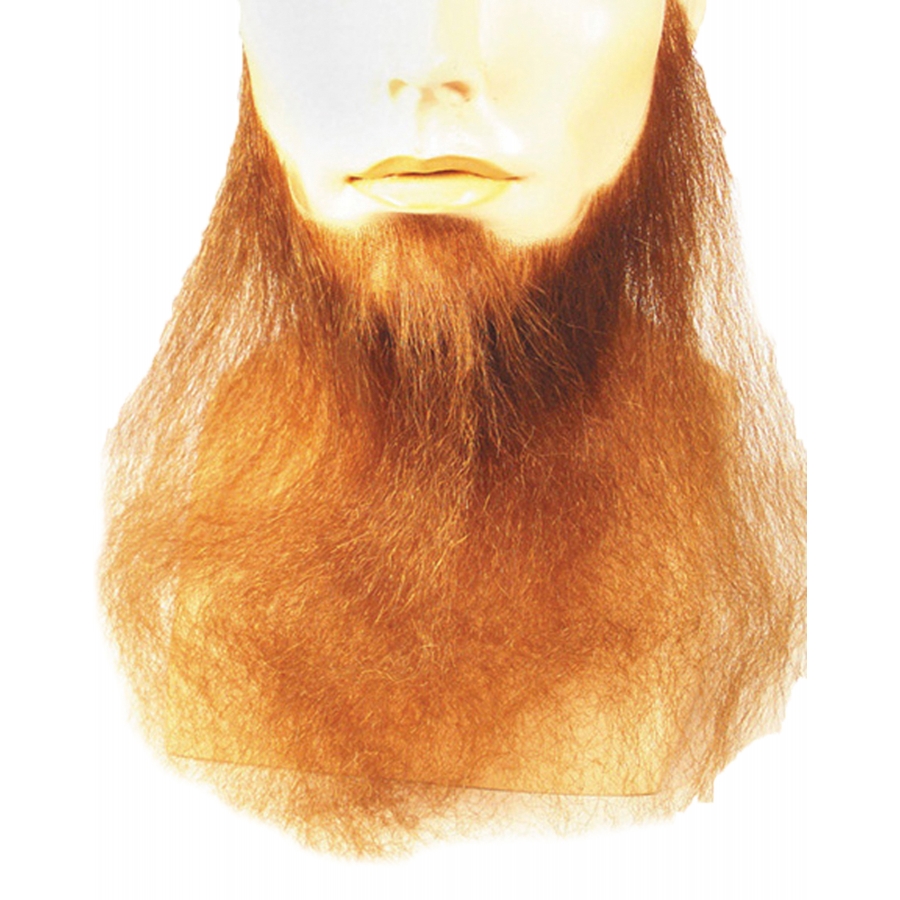 Morris Costumes Lacey Wigs LW349MCBN 16 in. Full Face Blend Beard&#44; Medium Chestnut Brown