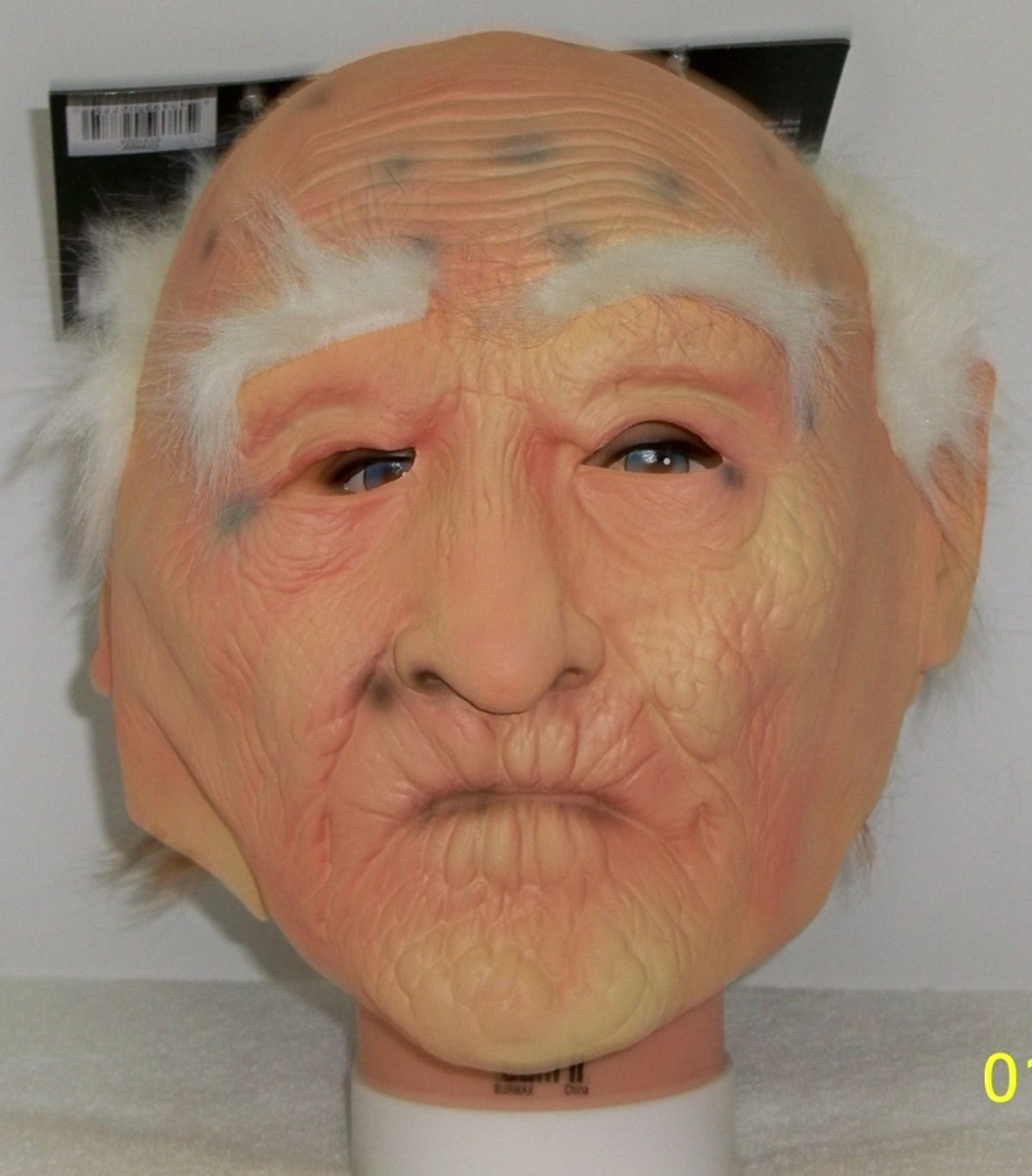 Morris Costumes Morris MR131024 Creepy Old Man Mask with Hair