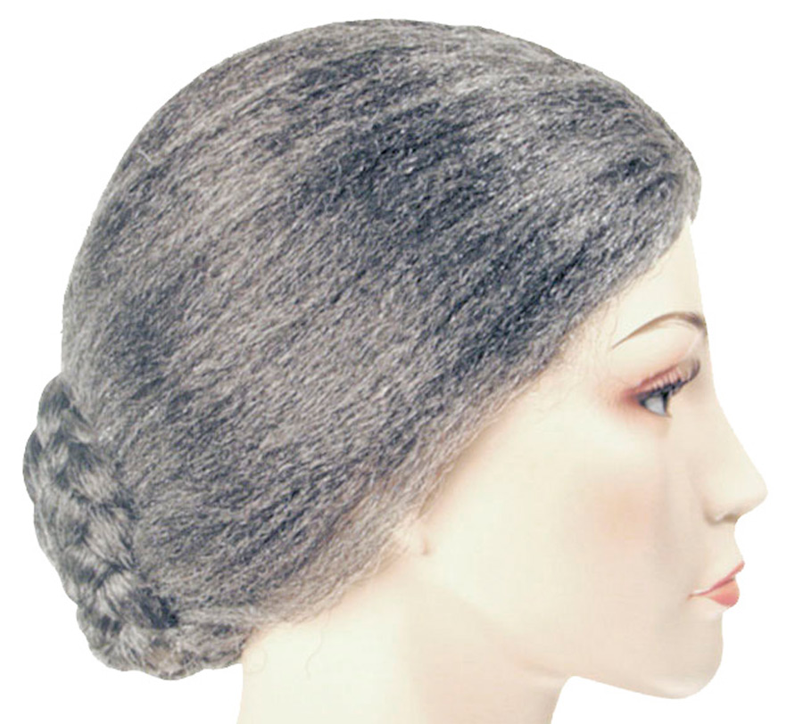 PerfectPretend Old Lady Bun Bargain Grey Wig Costume