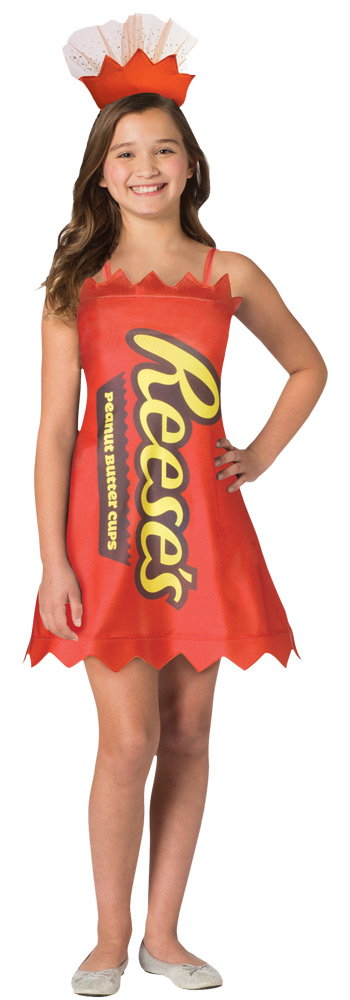 Morris Costumes GC35931012 Hersheys Reeses Peanut Butter Cup Dress&#44; Tween Size
