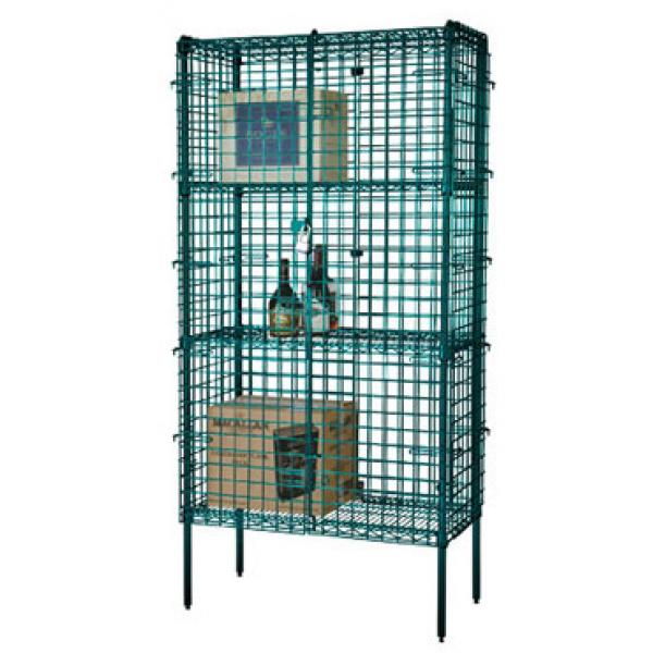 JaggedDesigns 24 in. W x 60 in. L x 63 in. H Epoxy Security Cage - Green