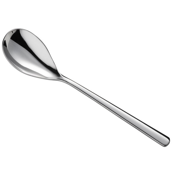 Oneida T673SDEF 7.5 in. Quantum Stainless Steel Extra Heavy Weight Oval Bowl Soup &amp; Dessert Spoon  Silver
