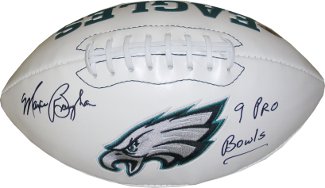 AMD CTBL-012982 Maxie Baughan Signed Philadelphia Eagles Logo Football 9X Pro Bowl