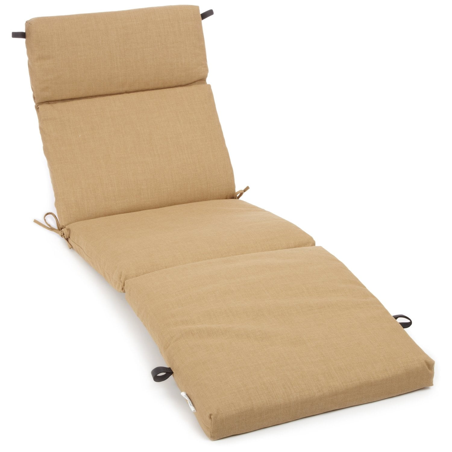 Blazing Needles 93475-REO-SOL-08 72 x 24 in. Solid Polyester Outdoor Chaise Lounge Cushion&#44; Wheat