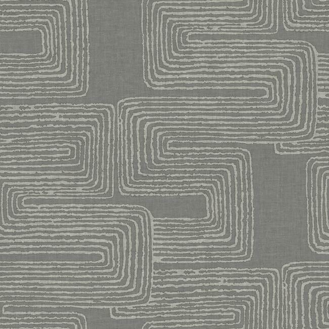 RoomMates RMK12215PL Zulu Signature Peel & Stick Wallpaper&#44; Gray