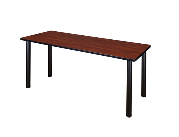 GSI Homestyles 72 X 24 In. Kee Training Table - Cherry & Black Post Legs