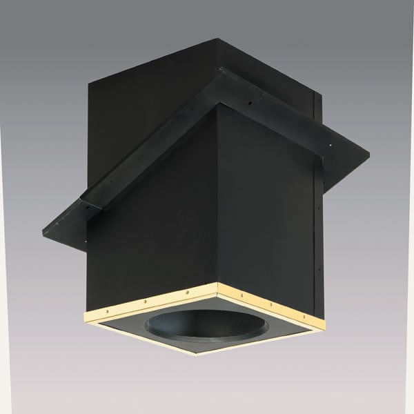 PerfectPillows Selkirk Corporation SPR6CCSB 6 Inch  Superpro Catherdral Support Box With Black Ceiling Trim  Galvalume