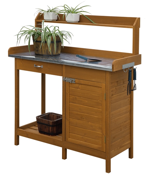 Pipers Pit Deluxe Potting Bench with Cabinet