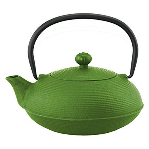 BakeOFF 20 oz Kyusu Cast Iron Tea Pot - Green