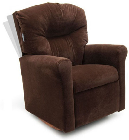 Designed to Furnish Childs Contemporary Chocolate Micro Suede Rocker Recliner