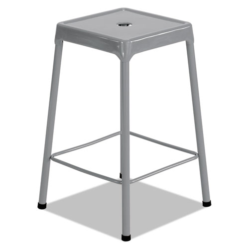 BetterBeds SAF Counter Height Steel Stool&#44; Silver