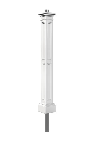 Star Lord 5836W Liberty Lamp Post- White with Mount