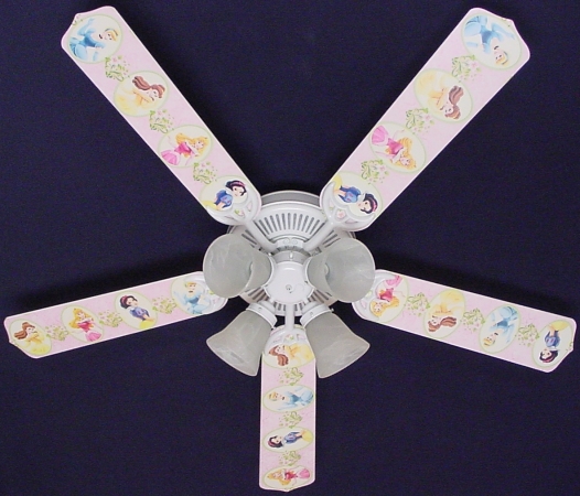 LightitUp Disney Princesses- Dancing Ceiling Fan 52 in.