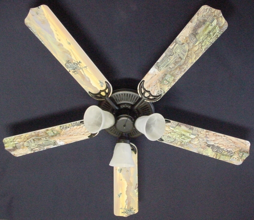 LightitUp Army Tanks Military Helicopter Ceiling Fan 52 in.