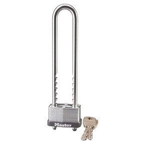 TotalTools Wide Laminated Steel Warded Padlock with Adjustable Shackle