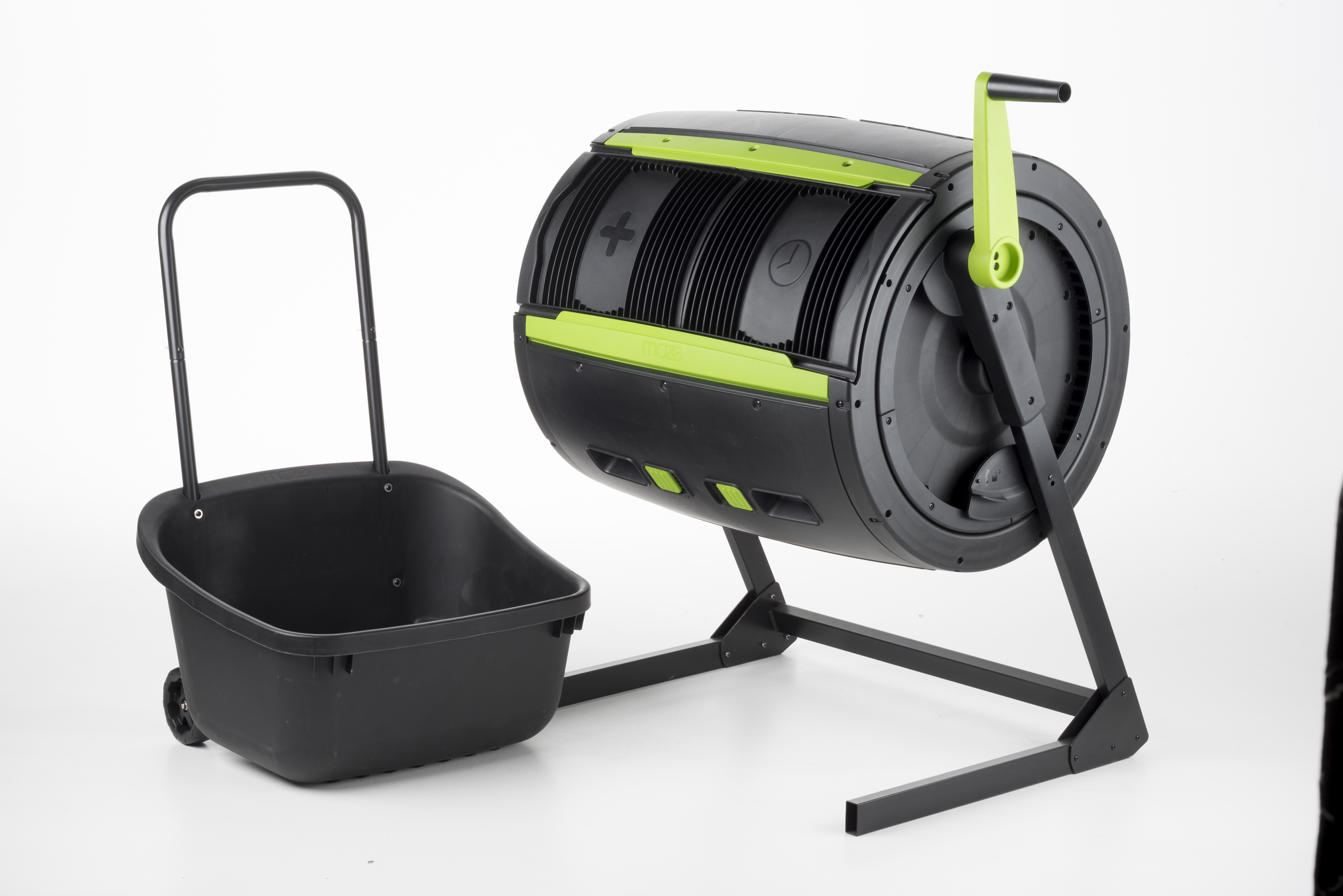 GrillGear MAZE Two Stage Compost Tumbler With MAZE Composting Cart