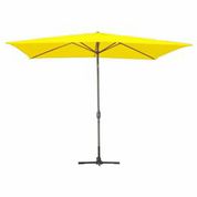 ProPation 6.5 x 10 Ft. Aluminum Patio Market Umbrella Tilt with Crank - Yellow Fabric & Black Pole