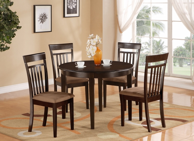 GSI Homestyles Bosca 3PC set with round table and 2 microfiber upholstered seat chairs