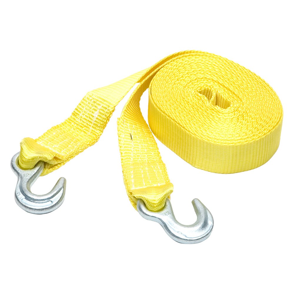Clean All 20 ft. 9000 lbs Tow Strap with Hooks&#44; Yellow