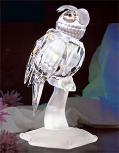 HappyHolidays 695-65 2.63 L x 5.23 H in. Crystal Parrot Birds Figurines