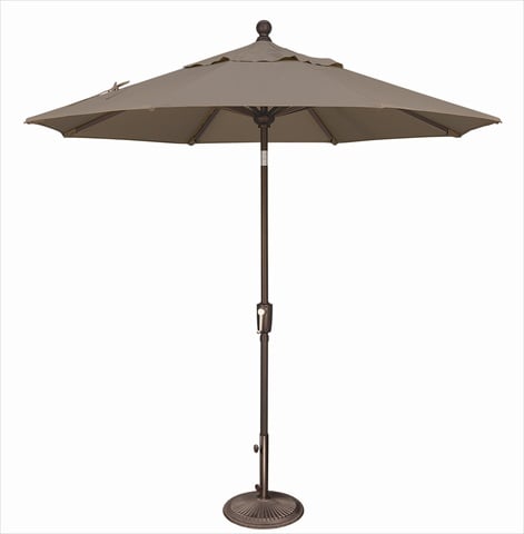 Gan Eden 7.5 ft. Octagon Push Button Tilt Market Umbrella  Taupe