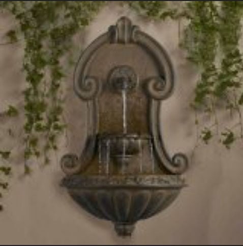 First Floor Designs Muro Elegante Copper Finish Wall Fountain