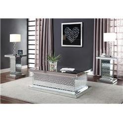 BetterBeds Nysa Coffee Table&#44; Mirrored & Faux Crystals - 18 x 47 x 29 in.