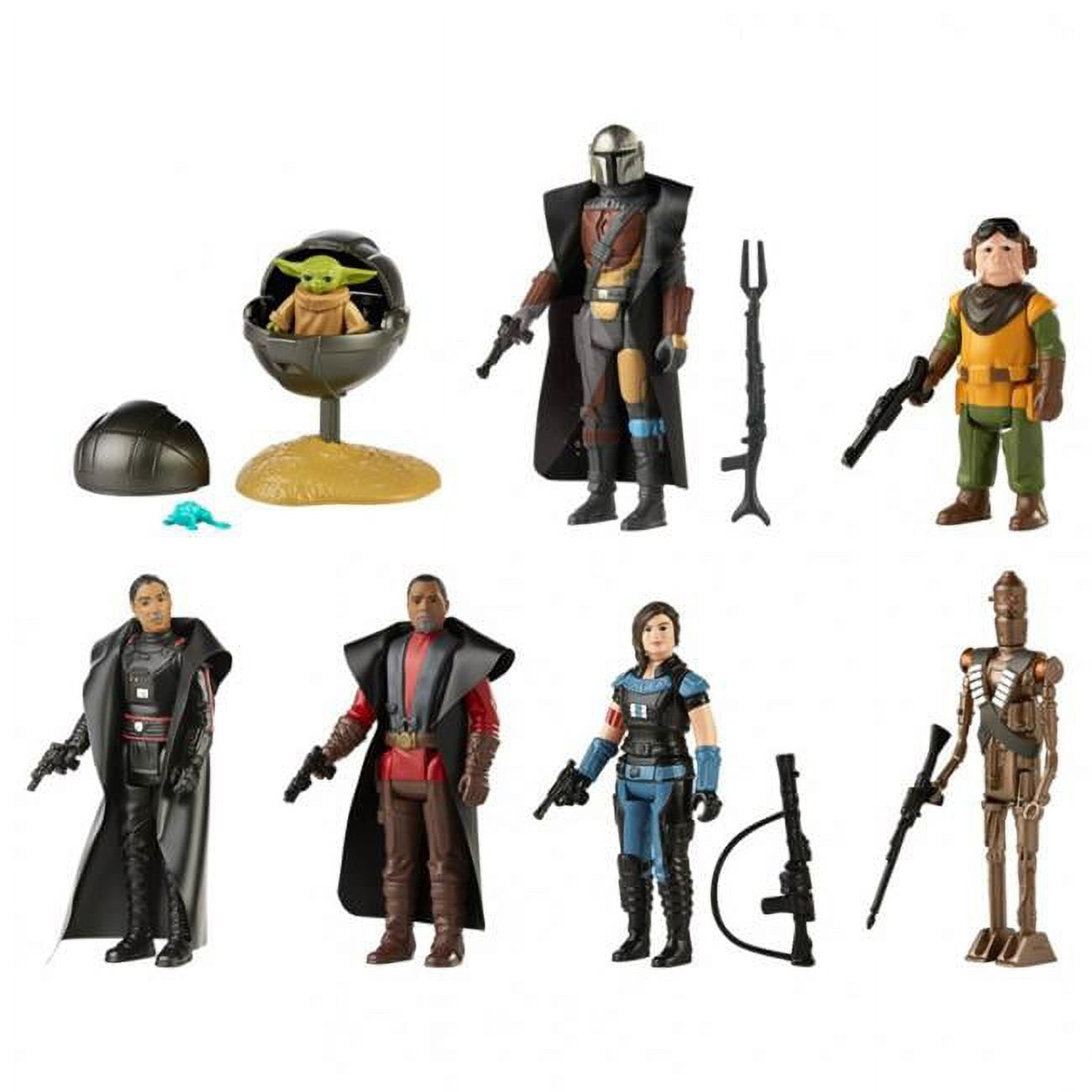 Play4Hours Star Wars BK Ser Mandalorian Retro Assorted Action Figure - Pack of 8