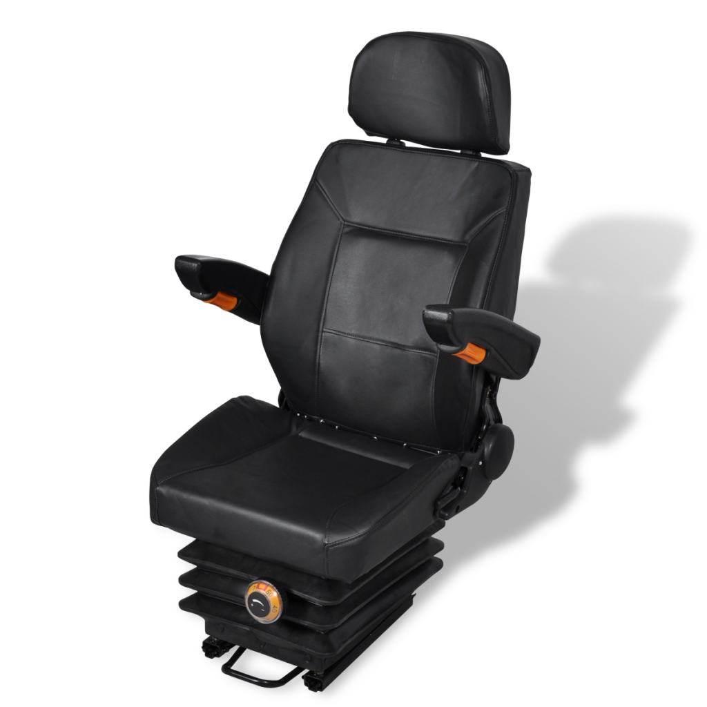 ComfortCreator Tractor Seat with Arm Rest & Head Rest with Spring