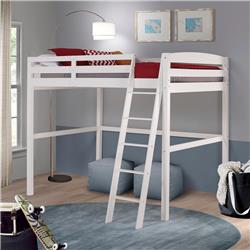 Daphne&'s Dinnette Concord High Loft Bed&#44; White - Full Size