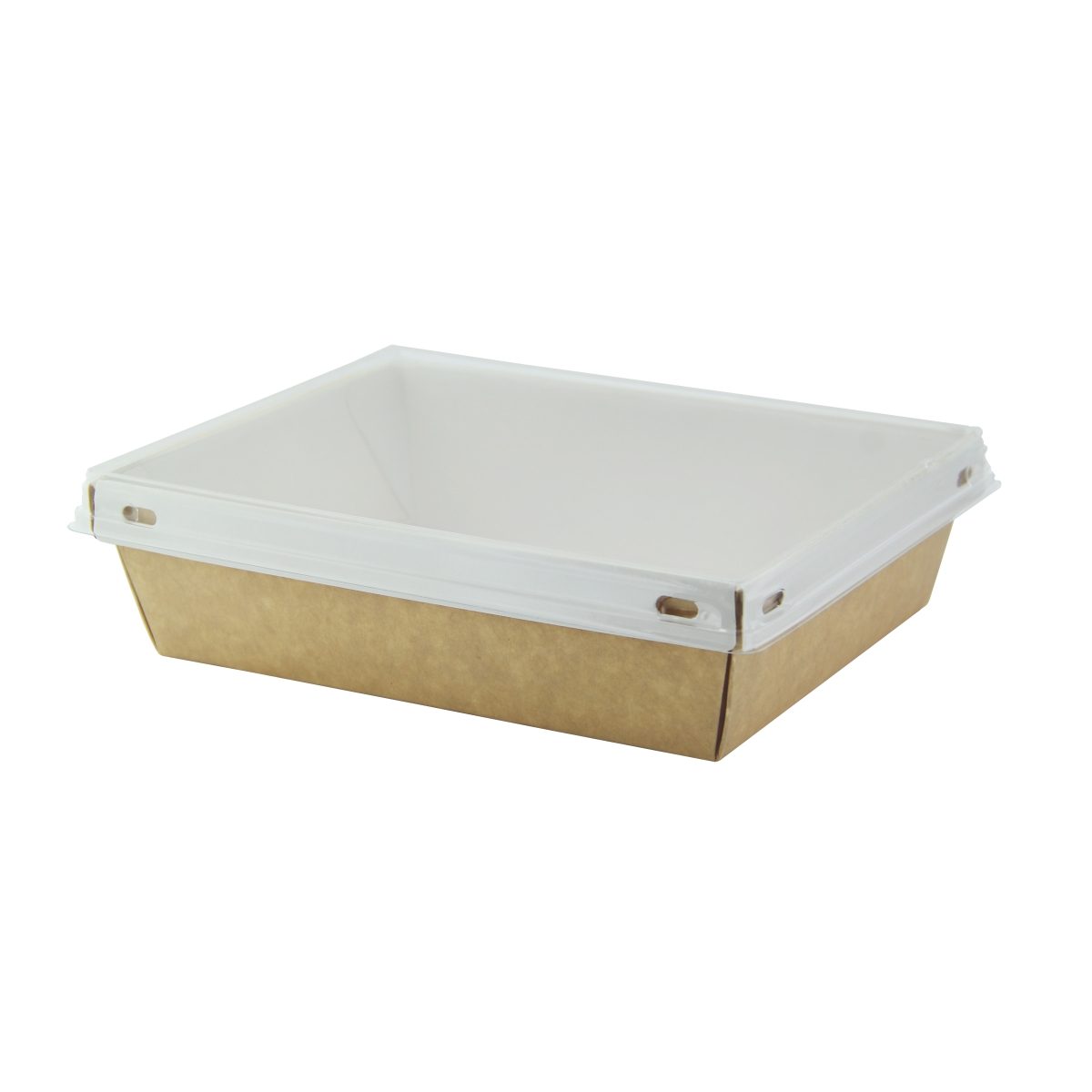 DOLLAR DAYS 6.7 x 5.1 x 1.8 in. Laminated Box with Clear Pet Lid&#44; Kraft