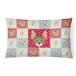 JensenDistributionServices 12 x 3 x 16 in. Savannah Cat Love Canvas Fabric Decorative Pillow
