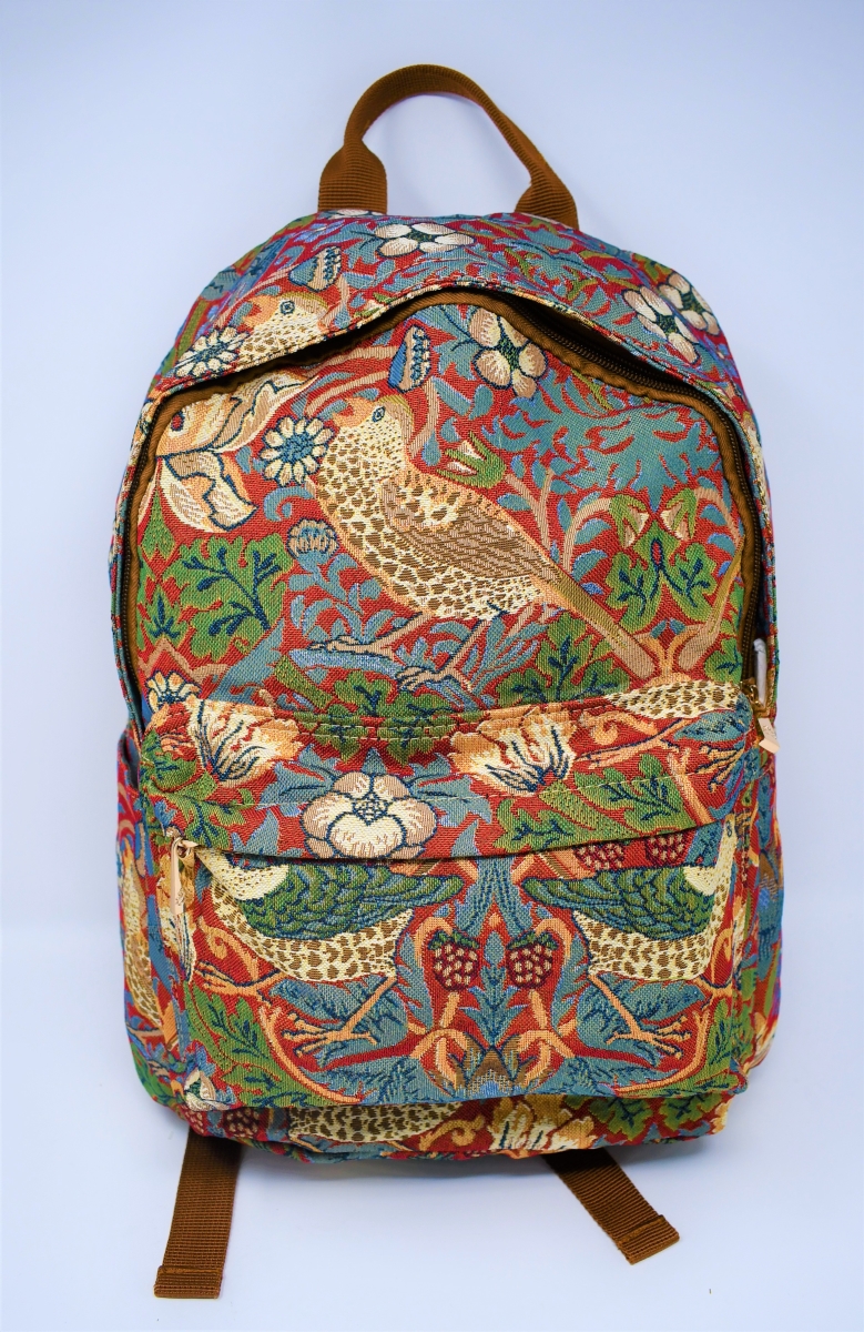 Fusiones Tapestry Large Backpack - Strawberry Thief