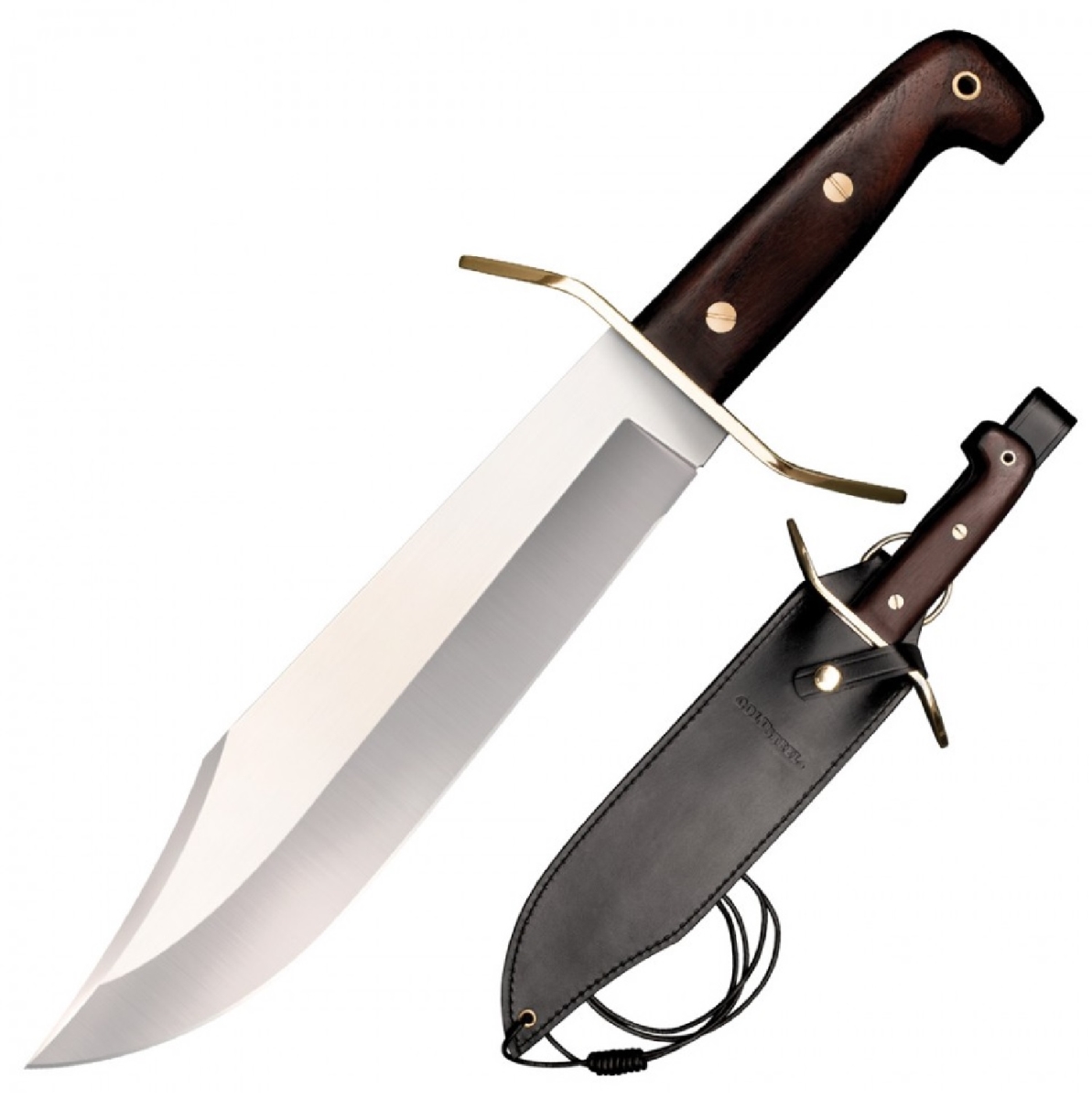 MakeITHappen 10.75 in. Wild West Bowie Fixed Blade with Wood Handle