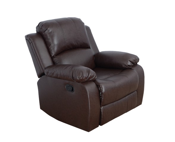 KD Pecho Odessa Reclining Chair&#44; Dark Brown - 40 x 38.5 x 37 in.