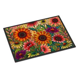 JensenDistributionServices 18 x 27 in. Fall Sunflower Surprise Indoor or Outdoor Mat