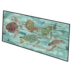 JensenDistributionServices 28 x 58 in. Loggerhead Turtles At Sea Indoor or Outdoor Runner Mat