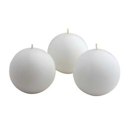 Vaser Designs CBZ-043-6 3 in. Citronella Ball Candles&#44; White - 36 Piece
